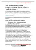 UIT Business Ethics and Compliance Case Study Solution Analysis Answers