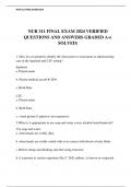 NUR 311 FINAL EXAM 2024 VERIFIED QUESTIONS AND ANSWERS GRADED A+( SOLVED)