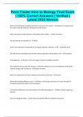 Penn Foster Intro to Biology Final Exam  100% Correct Answers  Verified  Latest 2024 Version