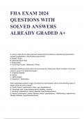 FHA EXAM 2024 QUESTIONS WITH SOLVED ANSWERS ALREADY GRADED A+