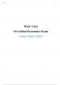 WGU C211 OA Global Economics Exam 2024 