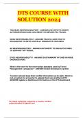 DTS COURSE WITH SOLUTION 2024