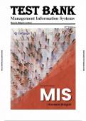 TEST BANK For Management Information Systems, 11th Edition by Hossein Bidgoli (Complete 14 Chapters)