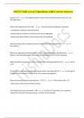 NICET Soils Level 1 Questions with Correct Answers