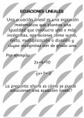 Apuntes de clase de matemáticas (ecuaciones lineales)