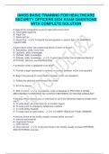 IAHSS BASIC TRAINING FOR HEALTHCARE  SECURITY OFFICERS 2024 EXAM QUESTIONS  WITH COMPLETE SOLUTION