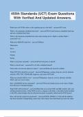 455th Standards (UCT) Exam Questions With Verified And Updated Answers.