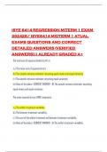 ISYE 6414 REGRESSION MITERM 1 EXAM 202425/ ISYE6414 MIDTERM 1 ATUAL EXAMS QUESTIONS AND CORRECT DETAILED ANSWERS (VERIFIED ANSWERS)|| ALREADY GRADED A+