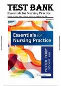 Test Bank For Essentials for Nursing Practice 9th Edition By Patricia Potter; Patricia Stockert; Anne Perry 9780323481847 (Complete 40 Chapters)