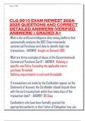 CLG 0010 EXAM NEWEST 2024- 2025 QUESTIONS AND CORRECT DETAILED ANSWERS (VERIFIED ANSWERS) | GRADED A+