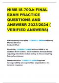 NIMS IS-700.b FINAL  EXAM PRACTICE  QUESTIONS AND  ANSWESR 2023/2024 (  VERIFIED ANSWERS)