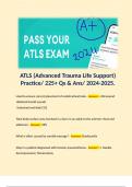 ATLS (Advanced Trauma Life Support) Practice/ 225+ Qs & Ans/ 2024-2025.  