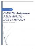 CMG3701 Assignment 3 2024 (891516) - DUE 31 July 2024