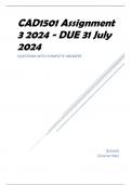 CAD1501 Assignment 3 2024 - DUE 31 July 2024