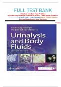 FULL TEST BANK Urinalysis And Body Fluid 7th Edition By Susan King Strasinger Da Mt(Ascp) (Author), Latest Update Graded A+     