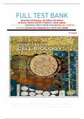 FULL TEST BANK Essential Cell Biology, 4th Edition 4th Edition by Bruce Alberts (Author) Graded A+ latest update.  