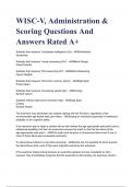 WISC-V, Administration & Scoring Questions And Answers Rated A+