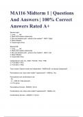 MA116 Midterm 1 | Questions And Answers | 100% Correct Answers Rated A+