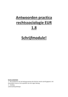 Practica antwoorden schrijfmodule inleiding rechtssociologie