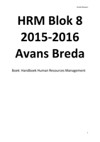 Samenvatting HRM blok 8