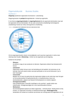 Organisatiekunde hoofdstukken 2, 3, 4, 8 & 9)