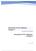 Essentials of Fire Fighting - Chapter 1 well answered to pass