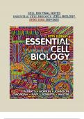CELL BIO FINAL NOTES ESSENTIAL CELL BIOLOGY  (CELL BIOLOGY (BISC 2202) 20242025