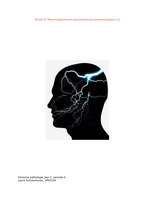 Week 4. Neurologische en psychiatrische aandoeningen (1)