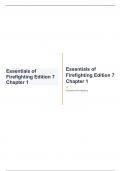 Essentials of Firefighting Edition 7 Chapter 1 with 100% correct answers