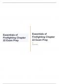 Essentials of Firefighting Chapter 22 Exam Prep fully solved rated A+