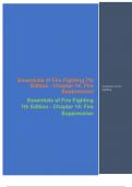 Essentials of Fire Fighting 7th Edition - Chapter 14: Fire Suppression with answers