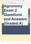 Agronomy Exam 2 Questions and Answers (Graded A)