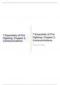 7 Essentials of Fire Fighting: Chapter 2, Communications with 100% correct answers