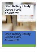 Ohio Notary Study Guide 100% Accurate!!