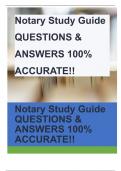 Notary Study Guide QUESTIONS & ANSWERS 100% ACCURATE!!