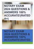NOTARY EXAM 2024 QUESTIONS & ANSWERS 100% ACCURATE!(RATED A+)