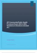 ATI Community/Public Health Proctored Exam 2023 || With Questions & Solutions (Graded A+)