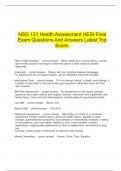 NSG 121 Health Assessment HESI Final Exam Questions And Answers Latest Top Score.