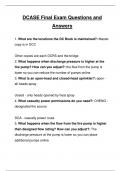 DCASE Final Exam Questions and Answers 2024