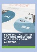 BSAN 160 - ACTIVITIES (Drexel - AJ Raven Winter 2024) AND QUIZ QUESTIONS WITH 100% CORRECT ANSWERS!!