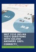 MGT 2210 (M3-M4 TEST) QUESTIONS WITH SOLVED ANSWERS 100% CORRECT!!