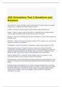 JSO Orientation Test 2 Questions and Answers