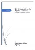 CH 15 Essentials of Fire fighting - overhaul well answered to pass