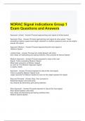 NORAC Signal indications Group 1 Exam Questions and Answers