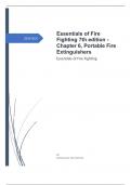 Essentials of Fire Fighting 7th edition - Chapter 6, Portable Fire Extinguishers well answered