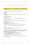 Signals Exam 1 Questions and Answers