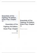 Essentials of Fire Fighting 7th Edition, Exam Prep: Chapter 11 fully solved