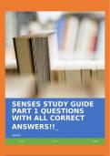 SENSES STUDY GUIDE PART 1 QUESTIONS WITH ALL CORRECT ANSWERS!!