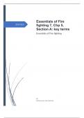 Essentials of Fire fighting 7, Chp 5, Section A: key terms well solved