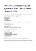 Proserve Certification Exam Questions with 100% Correct Answers 2024